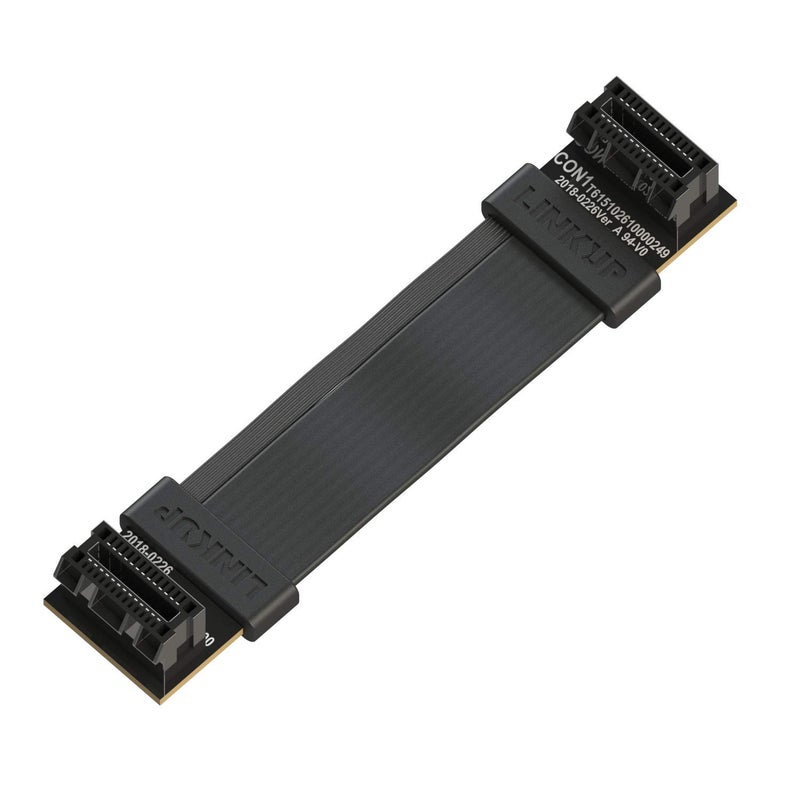 LINKUP - Flexible SLI Bridge GPU Cable Extreme High-Speed Technology Premium Shielding 85 ohm Design for NVIDIA GPUs Graphic Cardsâ”ƒNOT Compatible with AMD or RTX 2000/3000 GPU - [6 cm] - Image 1